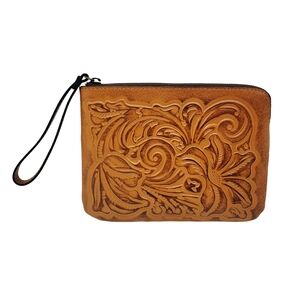 Patricia Nash Cassini Tooled Leather Wristlet